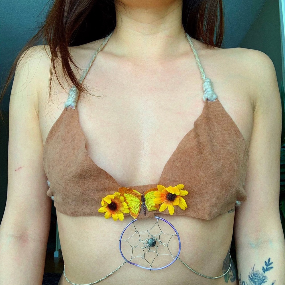 One of a Kind Boho Festival Dream Catcher Bralette